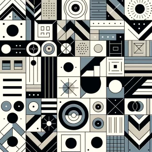 DALL·E 2024-02-12 13.25.48 - Design a geometric pattern that showcases a modern and sophisticated aesthetic. The pattern should feature a harmonious arrangement of shapes such as